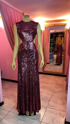 Vestido Panther Micropalliettes lineal sirena sin plumas Art. 17536 - comprar online