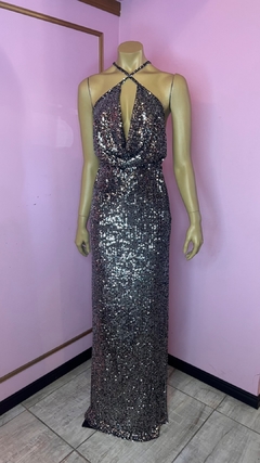 Imagen de Vestido Agatha largo Micropalliettes lineal Art. 17543