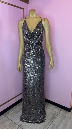 Vestido Agatha largo Micropalliettes lineal Art. 17543