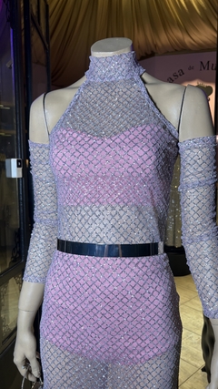 Imagen de Vestido largo transparente rombos Shimmer Art 17664