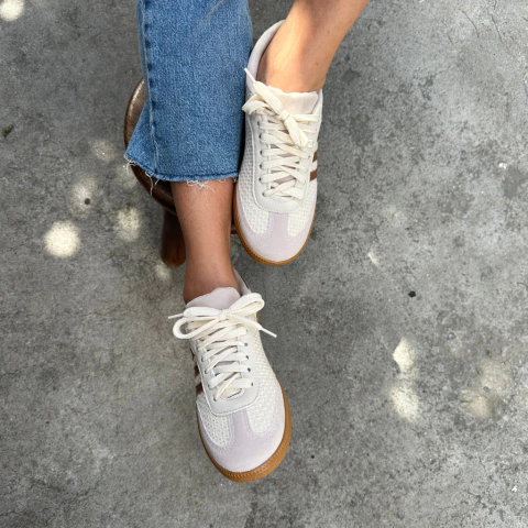 Tênis Juliana inspira Samba Crochê Caramelo - comprar online