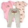 Conjunto Infantil Bebê Body e Calça Menina - Raposa - 3 peças