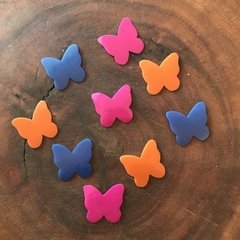 Aplique de borboleta silicone
