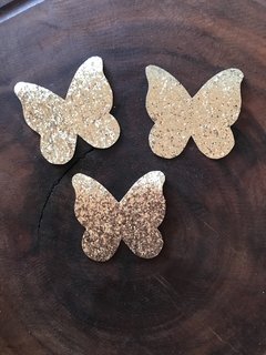 Aplique borboletas de lonita com glitter