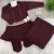 Saída Maternidade Menina Encanto - Marsala - Manta Vestido e Calça