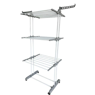 Tender vertical de tres pisos con perchero y ruedas - comprar online