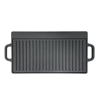 Plancha y grill doble de hierro 42,5 cm