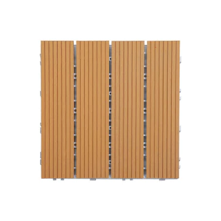 Baldosa encastrable ranurada de pvc 30 x 30 cm MARRON CLARO - comprar online