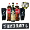 FERNET BRANCA LITRO+ 2 COCAS 1,75L+2 VASOS BRANCA + ESTERILLA - KIT