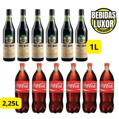CAJA FERNET BRANCA LITRO X6 + PACK COCA COLA 2,50X6