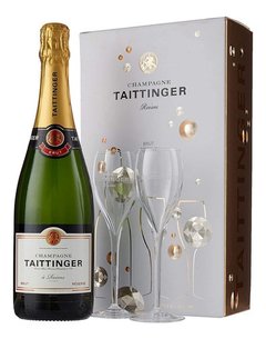 ESPUMANTE TAITTINGER BRUT CON 2 COPAS