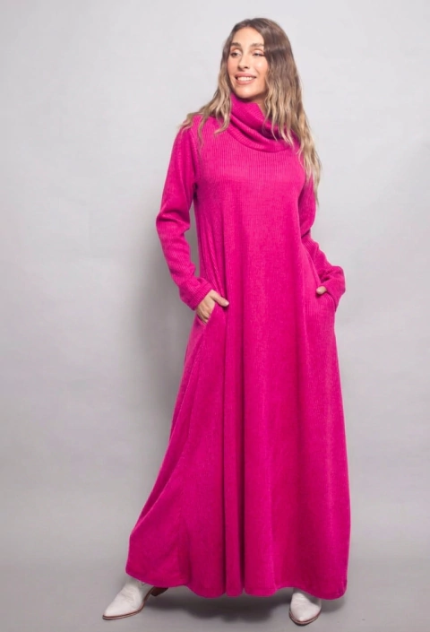 VESTIDO POLERON ROSA - ART 320