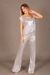 PANTALON DONNA COLOR PLATA en internet