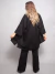 PONCHO SACON TEJIDO NEGRO - ART 564 - comprar online