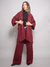 PONCHO SACON TEJIDO BORDO - ART 564