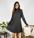 VESTIDO POLERON CORTO GRIS TOPO ART 13