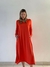 VESTIDO ESCOTE V ROJO TOMATE ART 518 en internet