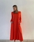 VESTIDO ESCOTE V ROJO TOMATE ART 518 - Al Aniz 