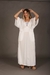 VESTIDO IMPERIO LARGO LISO BLANCO - ART 490 - comprar online