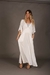 VESTIDO IMPERIO LARGO LISO BLANCO - ART 490