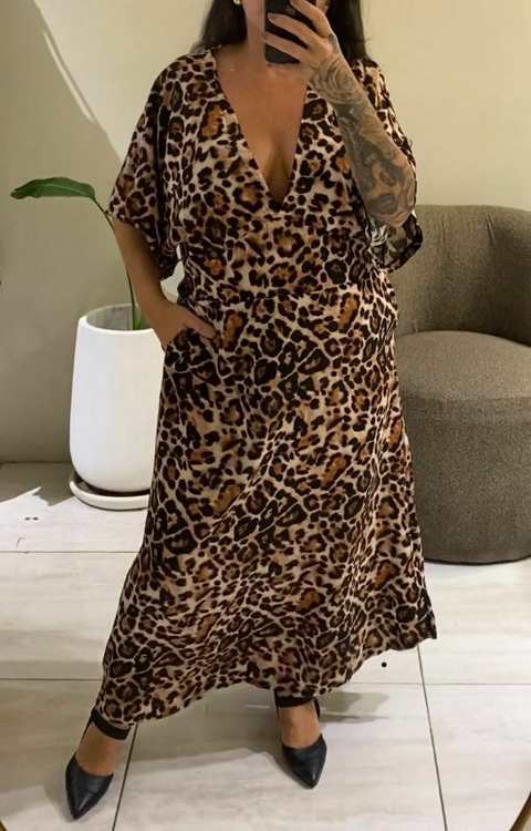 VESTIDO LARGO IMPERIO ESTAMPADO ART 460