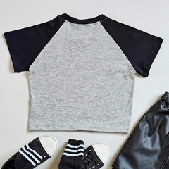 Blusa Cropped New York Cinza - comprar online