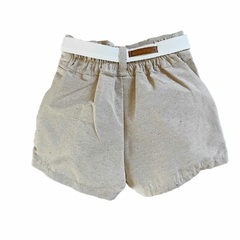 Short com Laço Frontal de Algodão - Menina&Moça