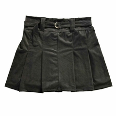 Short-saia de Pregas em Suede - Menina&Moça