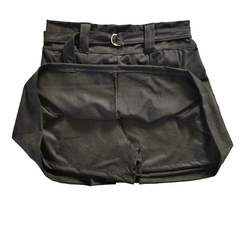 Short-saia de Pregas em Suede - loja online