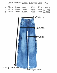 Imagem do Calça Cargo Jeans com Bolsos na Frente