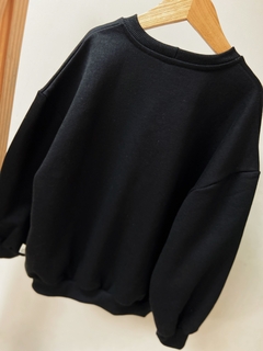 Imagem do Pronta entrega - casaco moletom oversized peluciado preto you are my sunshine