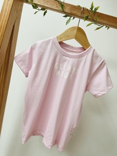 Pronta entrega - Camiseta manga curta GELATO MOOD. rosa claro - loja online