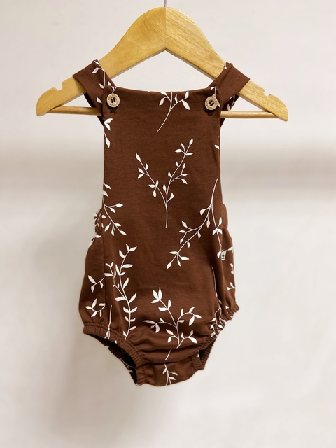 Pronta entrega - Romper baby com botões arabesco