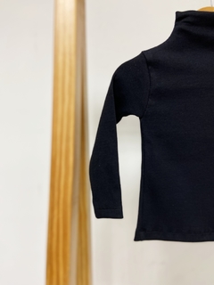 Pronta entrega - Blusa gola alta kids canelado Preto na internet