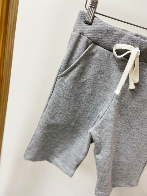 Pronta entrega - Bermuda Jogger kids moletinho mescla