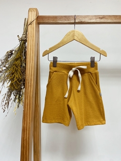 Pronta entrega - Bermuda Jogger canelado mostarda na internet