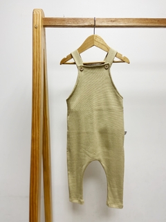 Pronta Entrega - Jardineira longa canelada areia - You Boy Kids