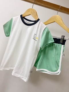 Pronta entrega - Conjunto colors You Are my Sunshine mint, cinza extra e off