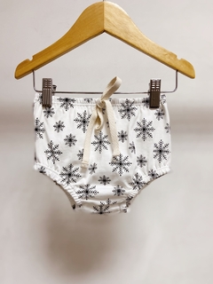 Pronta entrega - Bloomer off flocos de neve preto - You Boy Kids