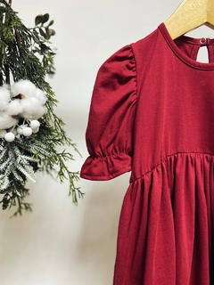 Pronta entrega - Vestido Mullet kids manga princesa Marsala na internet