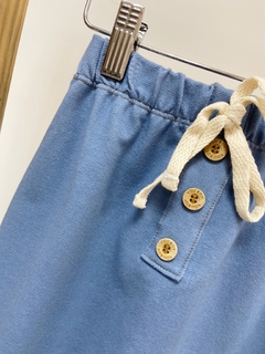 Pronta entrega - Calça Saruel botões Kids jeans fake azul denim - comprar online