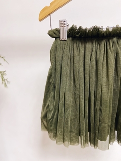 Pronta entrega - saia tule verde cactus