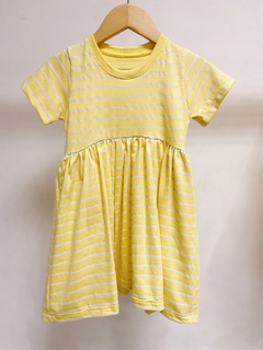 Pronta entrega - Vestido Mullet manga curta yellow Stripes - comprar online