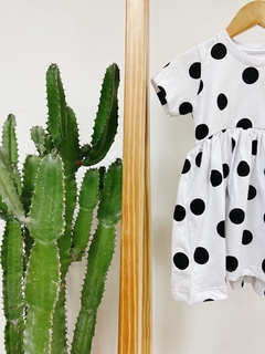 Pronta entrega - Vestido mullet kids manga curta estampado bolas - comprar online