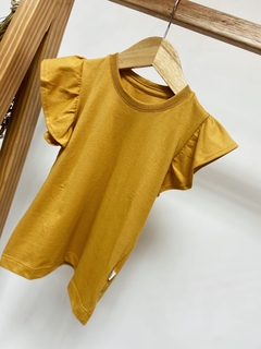 Pronta entrega - Blusa babado mostarda - comprar online