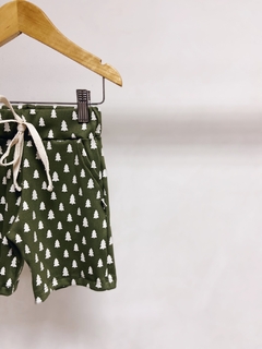 Pronta entrega - Bermuda Jogger kids canelado verde cactus pinheirinhos off na internet