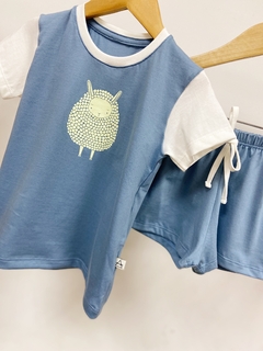 Pronta Entrega - Pijaminha curto denim brilha no escuro - comprar online