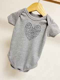 Pronta entrega - Body LOVE DAD cinza mescla na internet