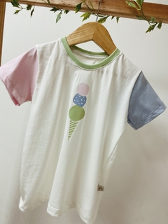 Pronta entrega - Camiseta divertida SORVETE three colors