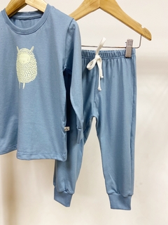 Pronta Entrega - Pijaminha longo denim brilha no escuro na internet